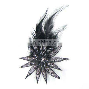 2012 newest handmake fabric feather hair comb hair headband hair pin hair accessory garment accessory