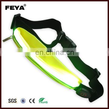 Safety sports running waist belt with LED light