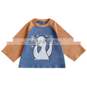 Fall Kids Long Sleeve Baby Girls Printed T Shirt Quality Chinese Products 100% Cotton Girls Clothing