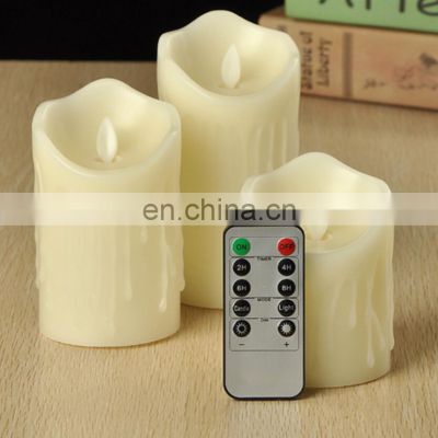 8 functions  white or candle lighting  led candles with remote control for wedding decorative