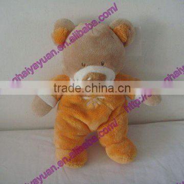 soft plush baby toy bear with clothes/stuffed baby toy