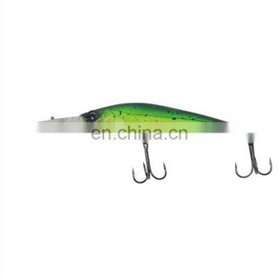 13cm12g long mouth diving slow sinking vibration bionic fishing minnow bait for light sea fishing  bass hard bait