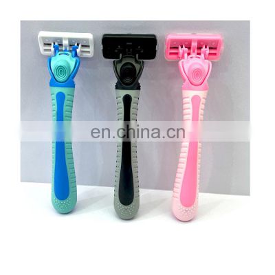 Trending hot products mens shaver high quality disposable rubber handle shaver