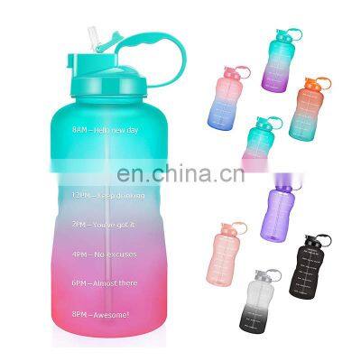 64oz plastic motivational  time marker protein sports outdoor gym anti slip fitness bottle with large wide mouth