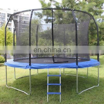 Kids play ground equipment outdoor mini 14ft 15ft 16ft trampoline with enclosure net