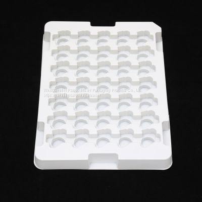 white PET packaging blister trays vacuum forming plastic blisters for auto parts