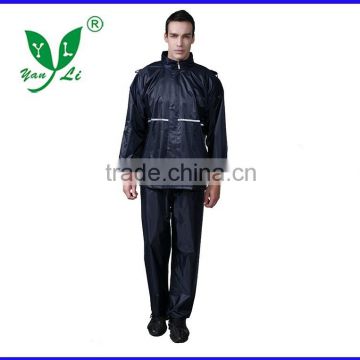 customized raincoat high visible reflective tape waterproof breathable raincoat rainsuit with pant