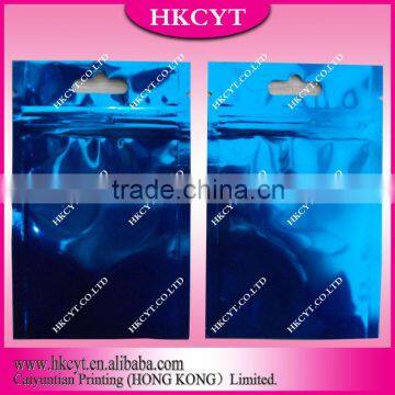 Unprinting small zipper bag/Blue pure color aluminum foil bag/Various pure color potpourri bag