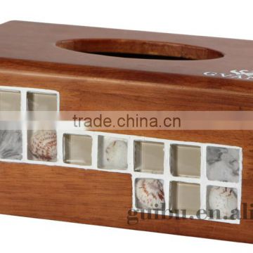 Wholesale 100% woodpulp waterproof case tissue box for wedding gift