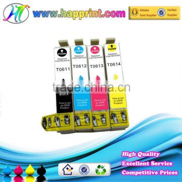 High Ink Capacity Printers Compatible Ink Cartridges for Epson T0611 T0612 T0613 T0614