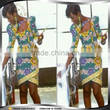 Garment Top Fashion Mini African Style Dress for Women