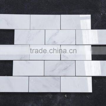 hot sale whtie 2*4 inch brick polished mosaic tile cheap price