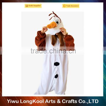 High quality lovely girl frozen cosplay costume white christmas costume