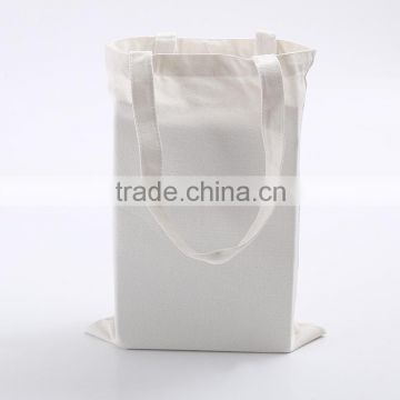 China online shopping lady's simple style cotton canvas shopping bag white portable recyclable shopping cotton bag