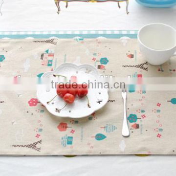 countryside style cartoon linen cotton tea towel
