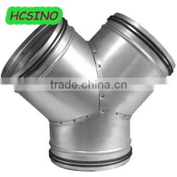 Galvanized Steel Y-Pieces, Y Branch Metal Pipe Fitting