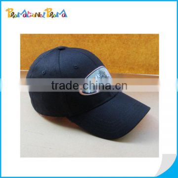 Black Cotton Baseball Cap with printing logo
