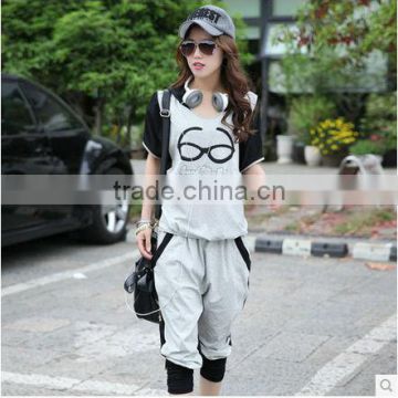 2014 new design wholesale sport clothing set series summer women tops and pants