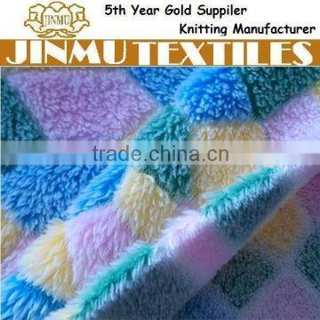 JINMU textiles Soft handfeeling 3D Polyester Jacquard Coral Fleece