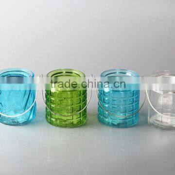 votive glass candle holder with metal stand