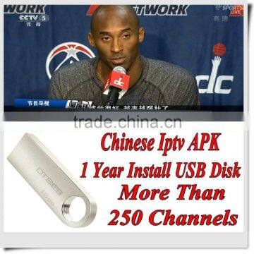 128M USB China box account Chinese China HongKong Taiwan channels with 1 Year validity Free Shipping