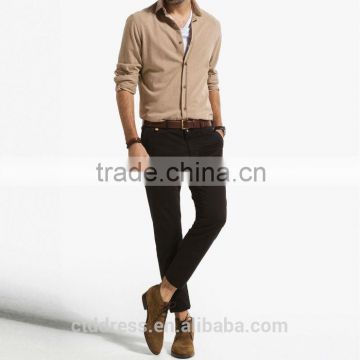 2014 New style 100% cotton Dark Brown chino pants