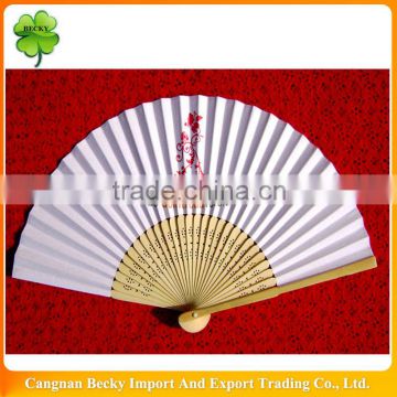 2014 high quality colored hand fans