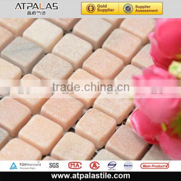 Rustic square stone mosaic pattern, backsplash and bathroom 15*15mm stone mosaic EMC504