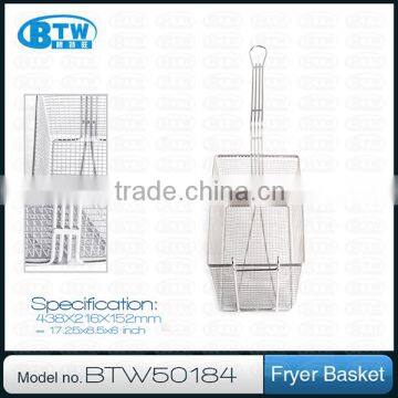 Factory Price High Quality Stainless Steel Rectangular Wire Mesh Food Fry Basket