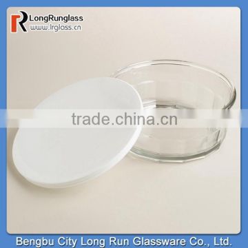 LongRun 6" Elegant Glass Working Bowl with Plastic Lid New Fancy Glassware Wholesale