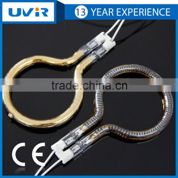 Short wave round infrared heating lamp with gold reflector for plastic welding
