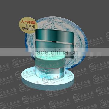 Custom acrylic moisturizing cream display stand with elegant design made in China OEM factory