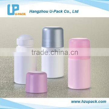 50ml empty plastic deodorant roll on bottles round shape