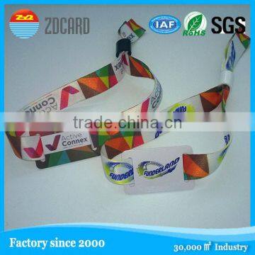 single use woven wristband nfc