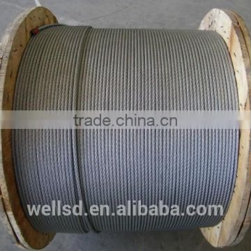 Hot Selling Wells 0.6-36mm Wire Rope with 6*19W+FC/6*7+FC