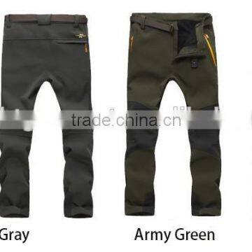 men winter warm polar fleece liner softshell climbing pants