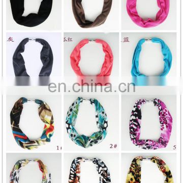 Polyester short scarves with magnetic button collar scarves jewelry customized fashionable scarf
