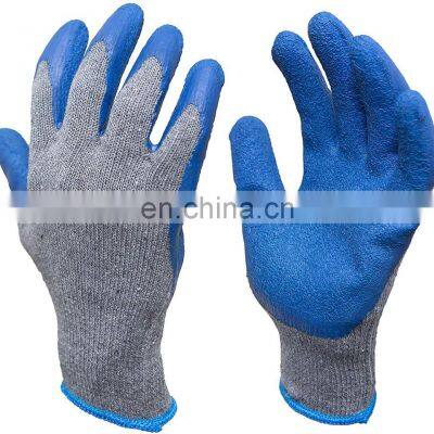 CE Approval Cheap Textured  Latex Rubber Coated Work Gloves Safety Construction Gloves