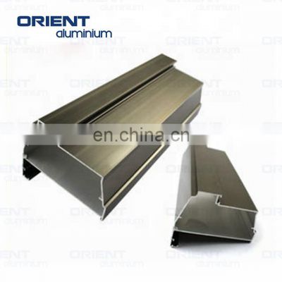 Hot selling  silver and champagne color aluminum sliding windows profiles
