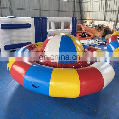 New water sport game towed by yachts motorbikes inflatable disco boat towable