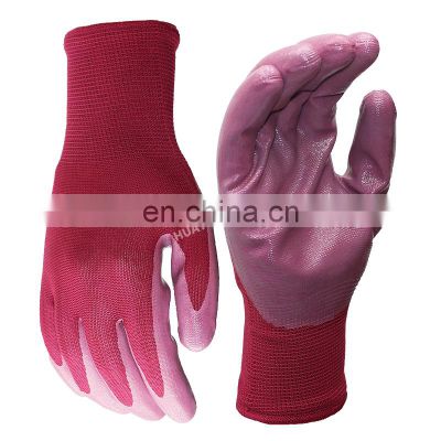 Liquid-resistance Anti-oil Ntrile Gloves Anti Slip Industrial Nitrile Smooth Coated Safety Work Gloves