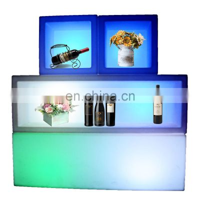 LED beer ice bucket /Outdoor high cylinder ice cooler bucket LED light illuminated champagne tray table with ice bucket
