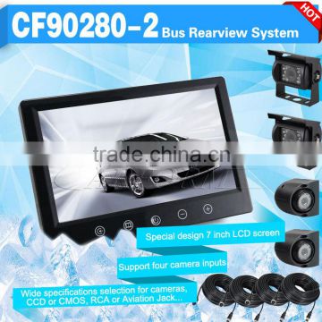 Widescreen car lcd 9 inch monitor with touch key and 2 video input