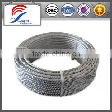 DIN ASTM 6*7+FC 7*7 ungalvanized steel cable