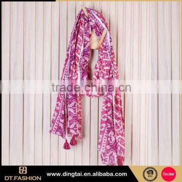 New fashion girls digital printing cotton scarf