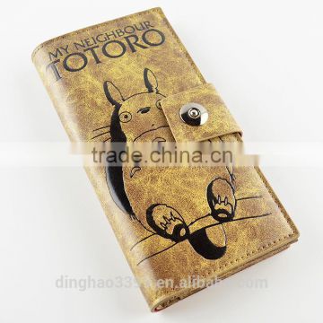 Japan Style long wallet carton Pattern Leather Wallet factory OEM wallet