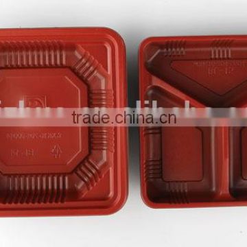 two layers Square shape food packaging lunch box