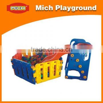 Indoor playground with Basketball goal toy, slide, ball pool 1198F