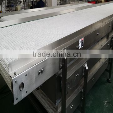 Inclined belts conveyor system for production line