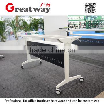 metal folding office frame folding table round wood folding coffee table